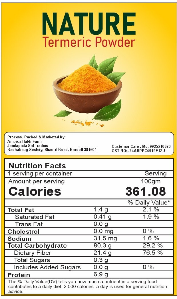 Nature Premium Turmeric Powder (Haldi Powder) | 100% Natural & Pure | Fresh Ground Indian Haldi | No Artificial Colors or Preservatives - Image 2